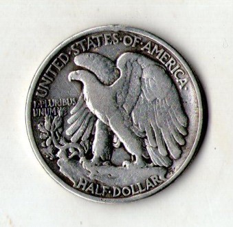 США ½ доллара, 1943 год серебро 12.5 гр. 900 пр. Walking Liberty №203. . фото 3