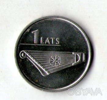 Монета Латвия 1 лат ГУСЛИ 2013 год