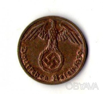 Германия — Третий рейх Нацистская Германия 1 пфеннинг 1939 год №203. . фото 1