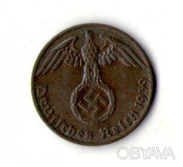 Німеччина — Третій рейх Нацистська Німеччина 1 пфенінг 1939 рік No208. . фото 1