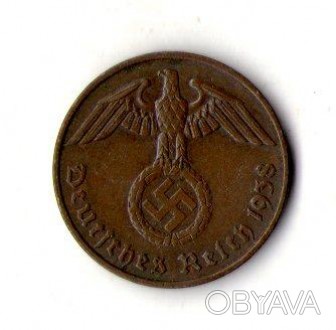Німеччина — Третій рейх Нацистська Німеччина 2 пфенінг 1938 рік No249. . фото 1