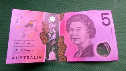 Австралія 5 доларів 2020 рік полімер №553. . фото 2