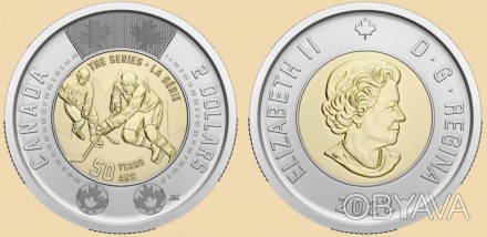 Canada Канада - 2 Dollars 2022 UNC - 50 лет Суперсерии 1972 по хоккею СССР - Кан. . фото 1