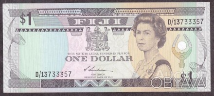 Фиджи / Fiji 1 Dollar 1988-93г. UNC  №601