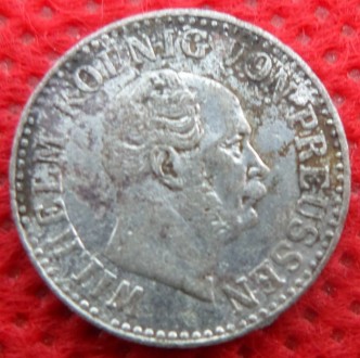 Німеччина Королівство Пруссія ½ срібних гроша, 1867 рік срібло Вільгельм I №1104. . фото 2