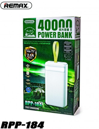 Повербанк Power Bank REMAX 40000mAh с быстрой зарядкой
PowerBank REMAX Leader Se. . фото 8