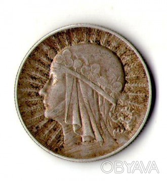 Друга Республіка польща 5 злотих, 1933 рік срібло 11 гр. Королева Ядвіга №758. . фото 1