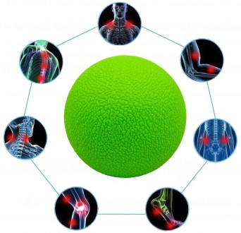 Массажный мячик EasyFit TPR – твердый мяч для самомассажа максимальной компресси. . фото 2