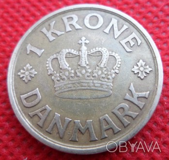 Дания 1 крона 1940 год Король Кристиан X №1077. . фото 1