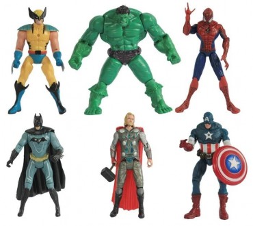 Игровой набор 6в1 фигурки Супергероев Марвел: Халк, Тор, Капитан Америка, Росома. . фото 2