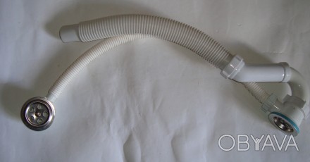 Сифон для ванны СПВПГМ-000.Н 1 1/2'х40 с выпуском и переливом с гибкой труб. . фото 1