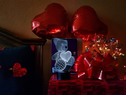 
 
3D ночник "Мишка с сердцем" (УВЕЛИЧЕННОЕ ИЗОБРАЖЕНИЕ) подарочная упаковка + 1. . фото 4