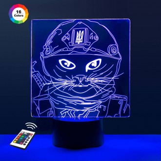 3D ночник "Кот Степан" (УВЕЛИЧЕННОЕ ИЗОБРАЖЕНИЕ)+ пульт ДУ+ батарейки (3ААА) 3D. Суми. фото 1 3D ночник "Кот Степан" (УВЕЛИЧЕННОЕ ИЗОБРАЖЕНИЕ)+ пульт ДУ+ батарейки (3ААА) 3D. Суми. фото 1