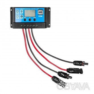 Neo Tools Контролер сонячної панелі, 10А, 12/24В, два USB, захист від зворотного