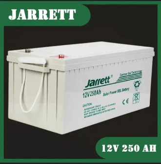 Гелевий акумулятор Jarrett GEL Battery 250 Ah 12V
Гелевий акумулятор Jarrett GE. . фото 8