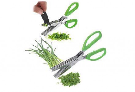 Ножницы для нарезки зелени и овощей Frico FRU - 007 c 5 -ю лезвиями из нержавеющ. . фото 3