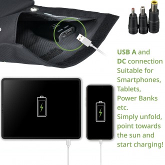 Портативное зарядное устройство Bresser Mobile Solar Charger 21 Watt USB DC (381. . фото 4