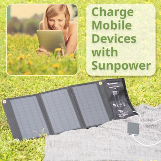 Портативное зарядное устройство Bresser Mobile Solar Charger 21 Watt USB DC (381. . фото 8