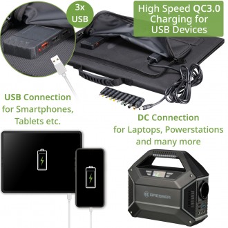 Портативное зарядное устройство Bresser Mobile Solar Charger 60 Watt USB DC (381. . фото 7
