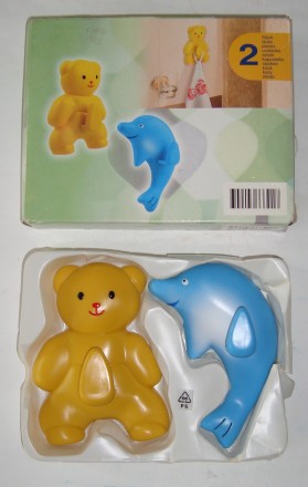 Набор крючки для полотенец в ванную детские. Медвежонок и Дельфин

доставки, н. . фото 2