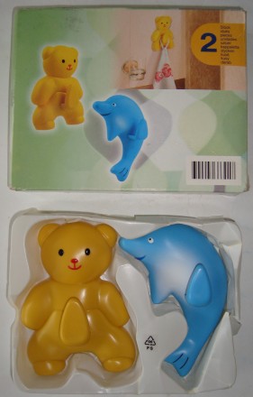 Набор крючки для полотенец в ванную детские. Медвежонок и Дельфин

доставки, н. . фото 3