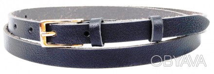 
Женский кожаный ремень, поясок Skipper, 1,5 см темно синий 1364-15 Описание тов. . фото 1