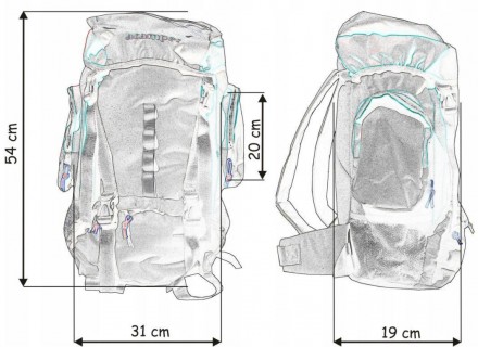 Легкий походный рюкзак Acamper TRSO-14 35L Серый с красным
Туристический и трекк. . фото 8