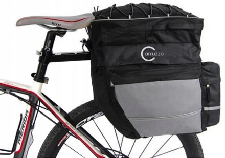  Велосипедная сумка на багажник велоштаны с дождевиком Nobrand L34F 55L Черная О. . фото 3