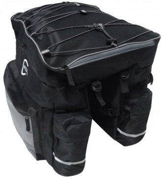  Велосипедная сумка на багажник велоштаны с дождевиком Nobrand L34F 55L Черная О. . фото 7