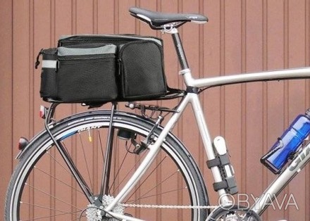  Велосипедная сумка на багажник Wozinsky WBB3BK 6L Черная Изготовлена из высокок. . фото 1