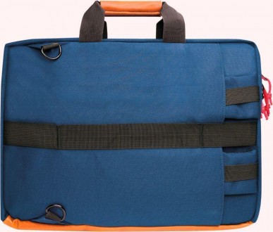 Качественная сумка рюкзак для ноутбука 15.6 дюймов Scope 715767 Синяя с оранжевы. . фото 6