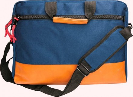 Качественная сумка рюкзак для ноутбука 15.6 дюймов Scope 715767 Синяя с оранжевы. . фото 2