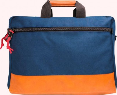Качественная сумка рюкзак для ноутбука 15.6 дюймов Scope 715767 Синяя с оранжевы. . фото 4