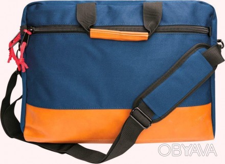Качественная сумка рюкзак для ноутбука 15.6 дюймов Scope 715767 Синяя с оранжевы. . фото 1