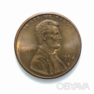 #416 США 1 цент 1994 Лінкольн Цент (Мітка монетного двору: D - Денвер)