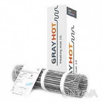 
Нагревательный мат GrayHot удельной мощностью 150 Вт/м² выполнен в размере 1,2м. . фото 1