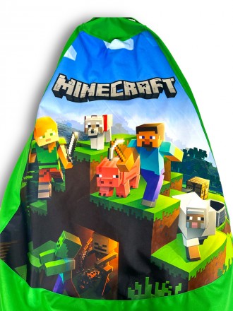 Бескаркасное Кресло мешок груша пуфик Minecraft (120х75)
Основные характеристики. . фото 3