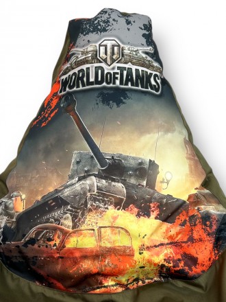 Бескаркасное Кресло мешок груша пуфик World Of Tanks (120х75)
Основные характери. . фото 4
