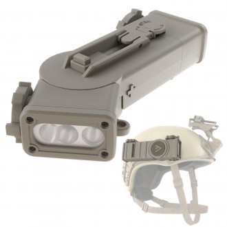 Найсучасніший тактичний ліхтар для шолому з системою кріплення на бічну рейку AR. . фото 2