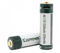 Акумулятор Keeppower AA 14500 1,5В 2260 mAh з microUS (Зелений з білим)
Ціна вка. . фото 3