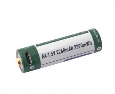 Аккумулятор Keeppower AA 14500 1,5В 2260mAh с microUS (Зеленый с белым)
Цена ука. . фото 2