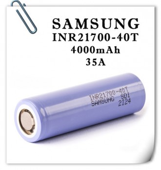 Акумулятор 21700 Samsung INR21700-40T SDI 4000mah високотоковий (Синій)
Ціна вка. . фото 7