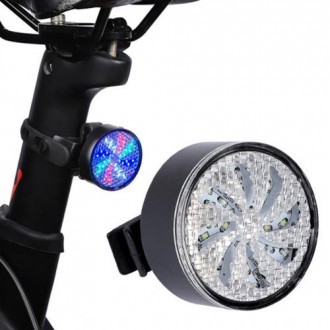 Велосипедний ліхтар габарит AYQ-0113 + кліпса + microUSB + 8 режимів (Кольоровий. . фото 2