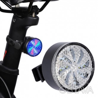 Велосипедний ліхтар габарит AYQ-0113 + кліпса + microUSB + 8 режимів (Кольоровий. . фото 1