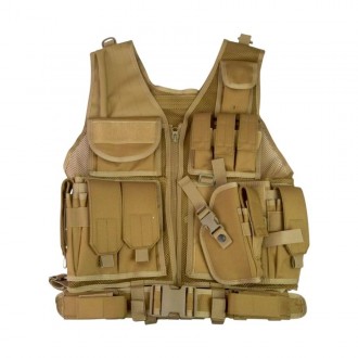 Розвантажувальний жилет Kombat UK Cross Draw Tactical Vest (Койот)
Розмір - унів. . фото 2