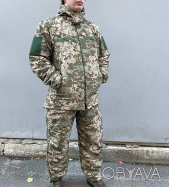 Зимний тактический мужской костюм (термостойкий и водонепроницаемый) Пиксель S
