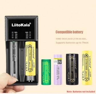 Зарядний пристрій LiitoKala Lii-PL2 для АКБ (Li-ion LiFe+NiMH) 220В/12В (на 2 сл. . фото 6