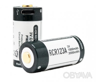 Акумулятор Keeppower RCR123A 3,0В 1000mAh + micro USB (P1634U2)\
Ціна вказана на. . фото 1
