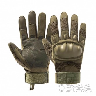 Тактические военные перчатки с закрытыми пальцами (Оливковый)