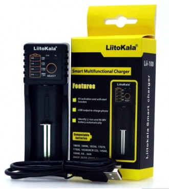 LiitoKala Lii-100 - маленькое универсальное автоматическое зарядное устройство, . . фото 2